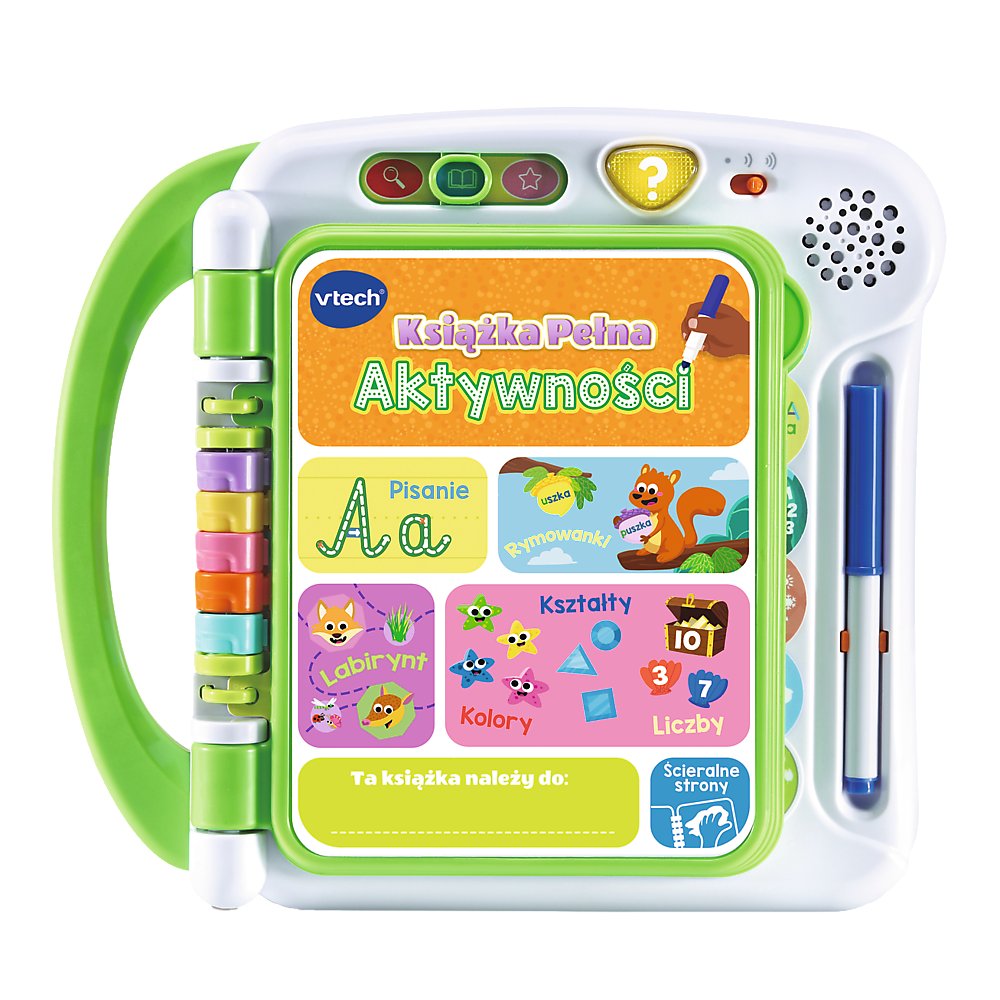 Książka pełna aktywności edukacyjna interaktywna nauka pisania