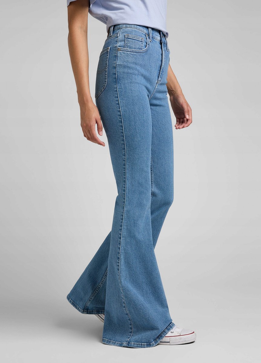 Lee SKINNY FLARE Sunday Light DZWONY WYŻSZY STAN BLUE DżINS