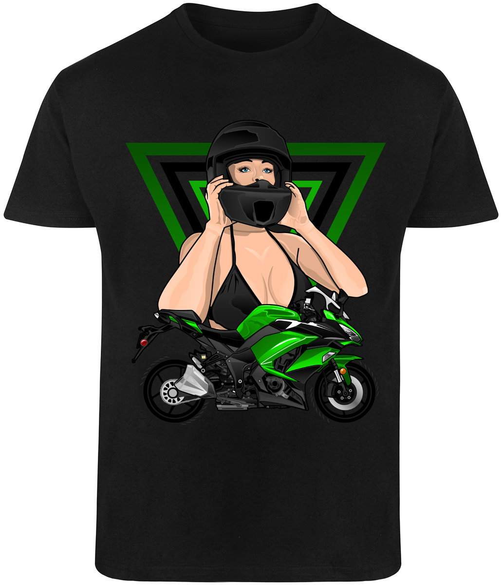 T-Shirt Męski Kawasaki Ninja Ścigacz Motocykle Koszulka