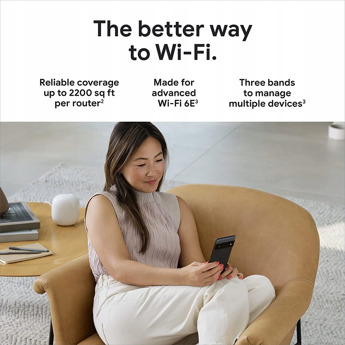 Google Nest WiFi Pro Wi-Fi 6E Mesh router 1 sztuka - Google