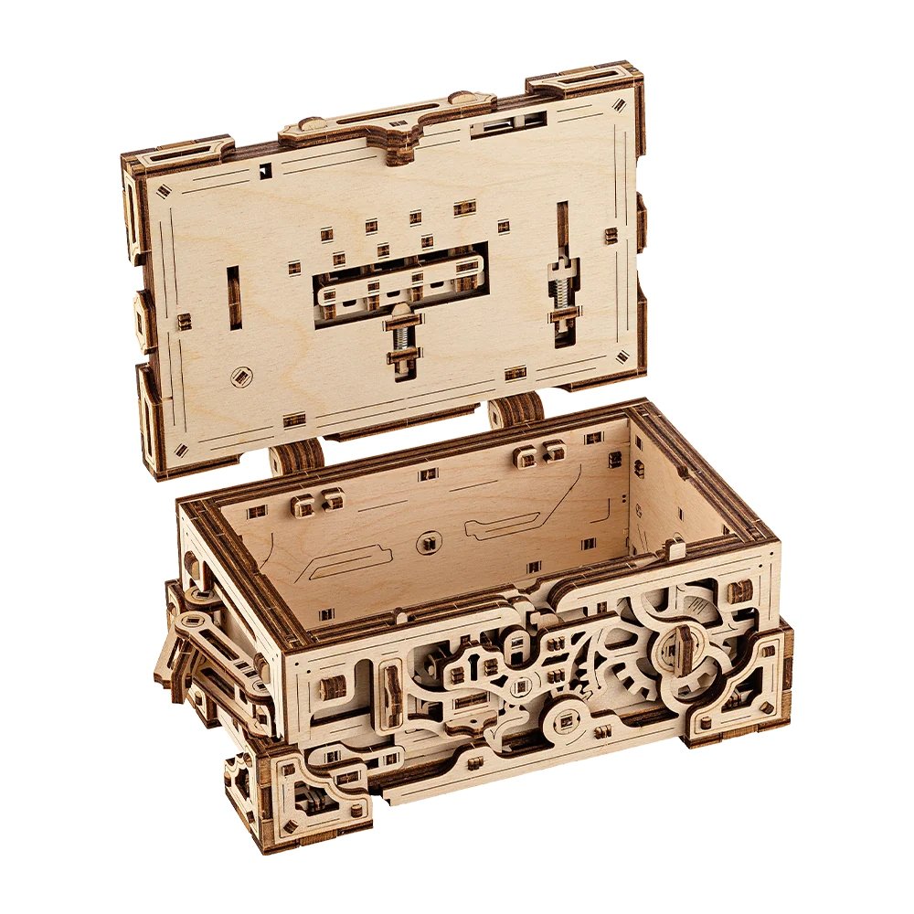 Wood Trick Szyfr Enigmy Enigma Chest Drewniane Puzzle 3D - Wood