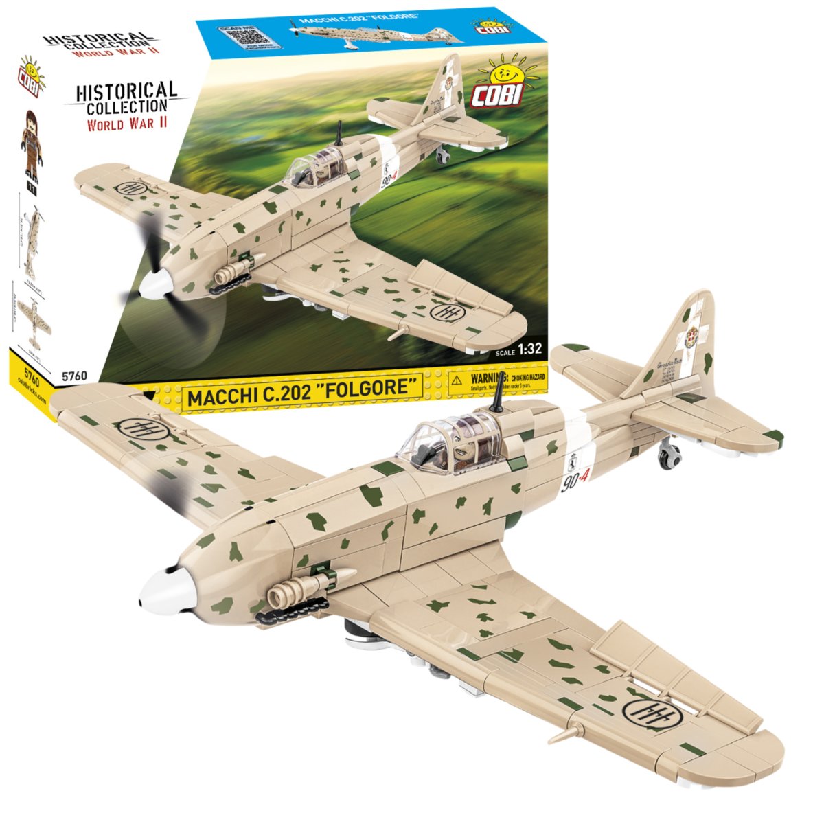 KLOCKI COBI 5760 Samolot AERONAUTICA MACCHI C.202 FOLGORE 405 El