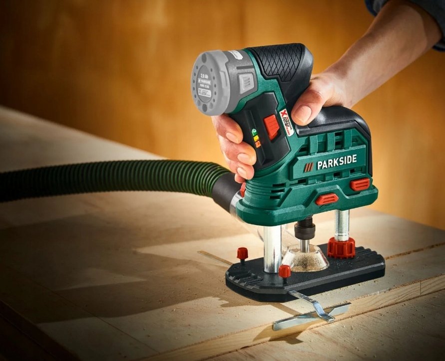 Taglierina Senza Fili PARKSIDE POFA 12 A2 - 12V Per Lavorazione Legno - Foto 5