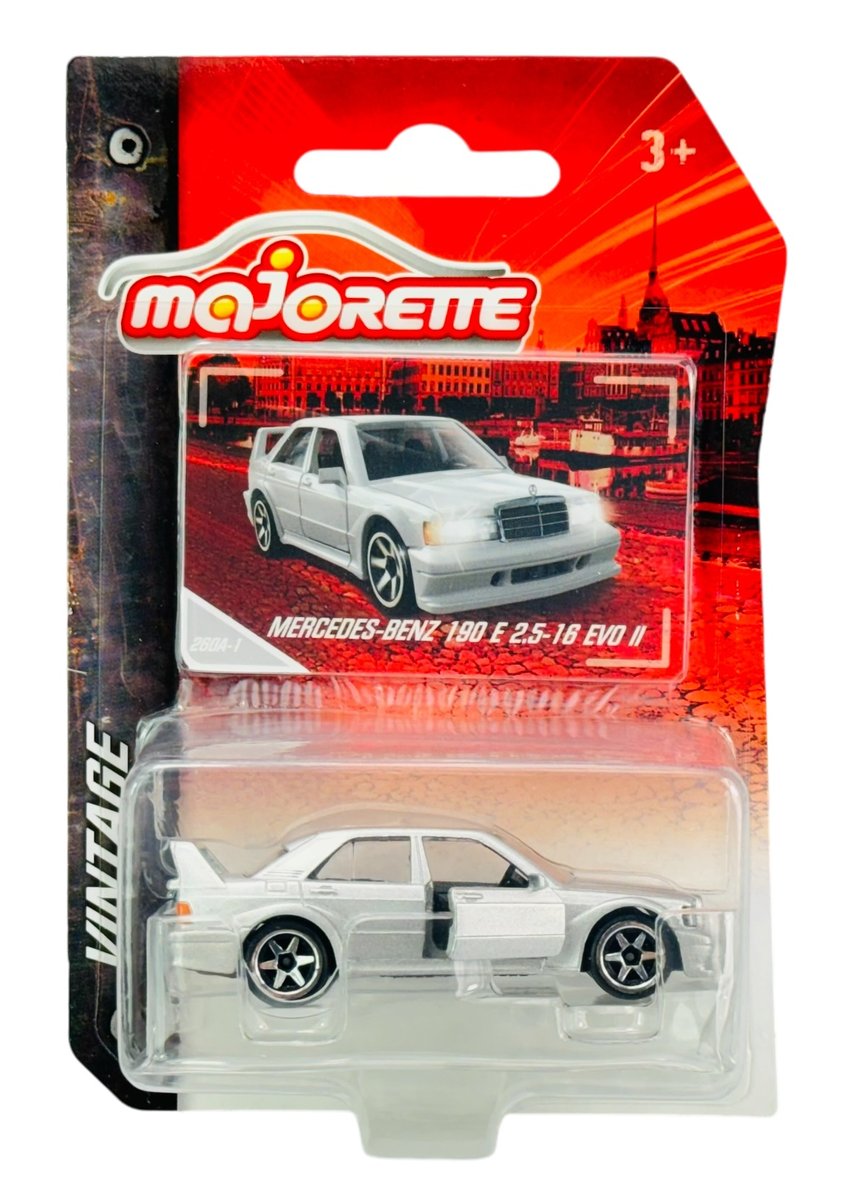 MAJORETTE VINTAGE MERCEDES-BENZ 190 E 2.5-16 EVO II SREBRNY 260A-1