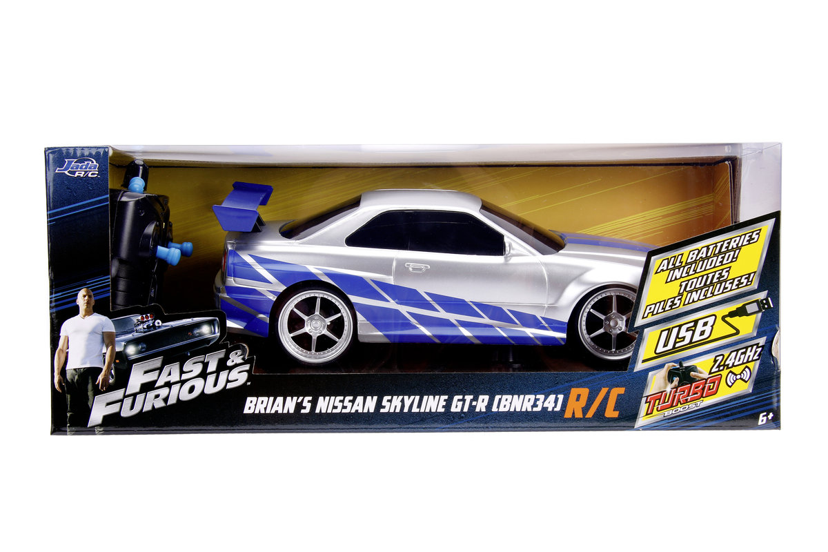 JADA FAST AND FURIOUS BRIAN'S NISSAN SKYLINE GT-R BNR34 R/C