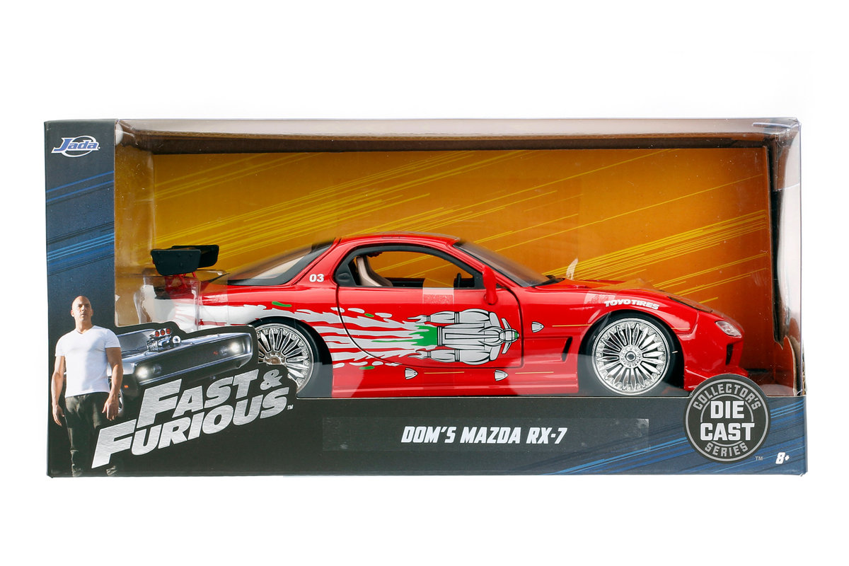 JADA FAST AND FURIOUS DOM'S MAZDA RX-7 CZERWONY 1:24