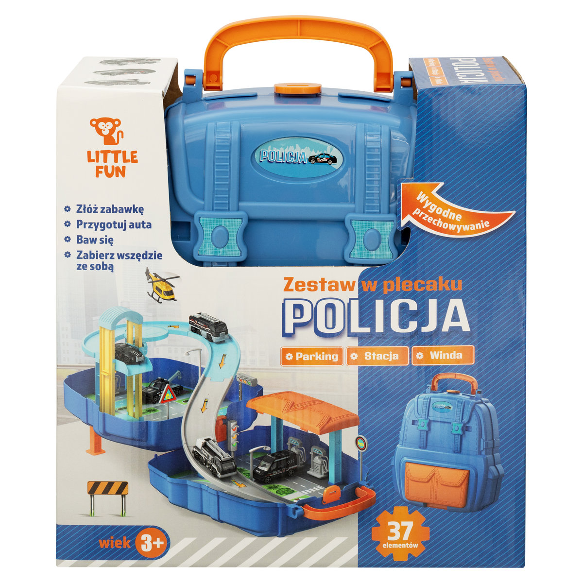 Little Fun, Zestaw Auta, Tor I Garaż, Policja - Empik | Sklep