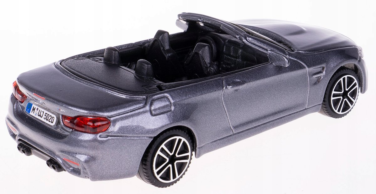 BMW M4 CABRIO MODEL METAL BBURAGO 1:43 GRAFITOWY #42 - Bburago