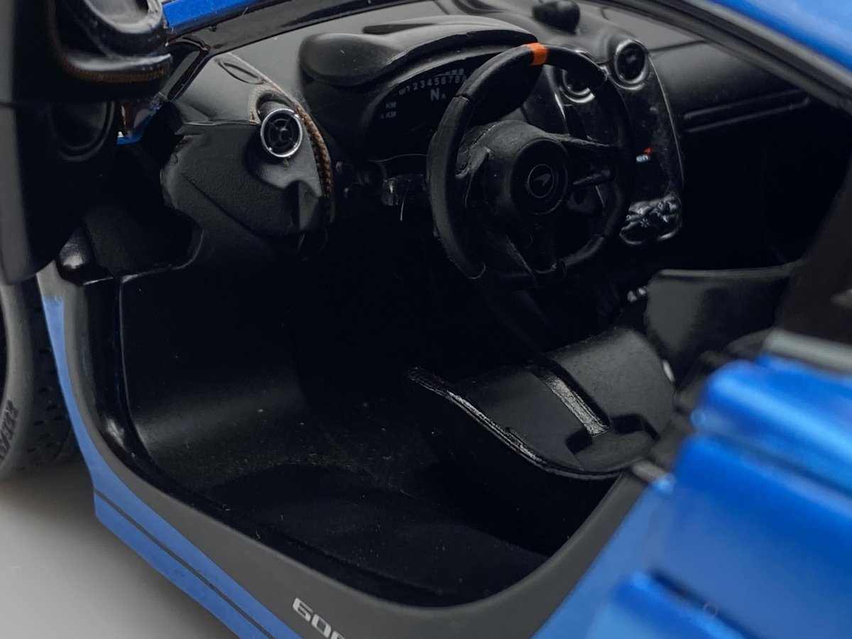 Mclaren 600lt 1 18 Miniature MCLAREN 600LT F1 Team - Solido 1/18 - Blue/ Orange - 2019 - Métal Die-Cast Voiture Sport Miniature