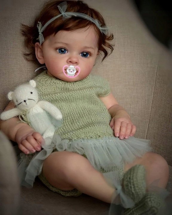 DUŻA LALKA REBORN 60 CM JAK ŻYWA BOBAS DZIEWCZYNKA skóra jak