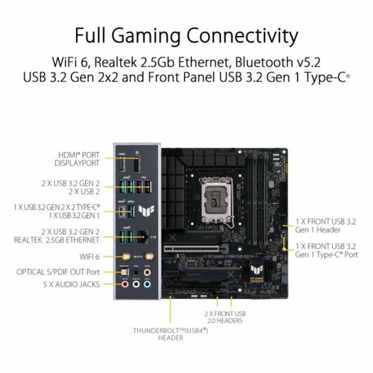 Asus TUF GAMING B760M-PLUS Rodzina procesorów WIFI D4 Intel