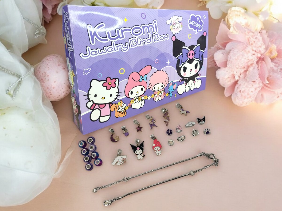 Zestaw Do Tworzenia Biżuterii Kuromi Sanrto Koraliki Zawieszki