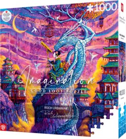 Good Loot Imagination : Roch Urbaniak Owl Island - Puzzle 1000 Pezzi - Collezione di Puzzle Fatti a Mano - Effetto Tela - per Adulti e Bambini Sopra i 12 Anni - 68,3 x 48 cm