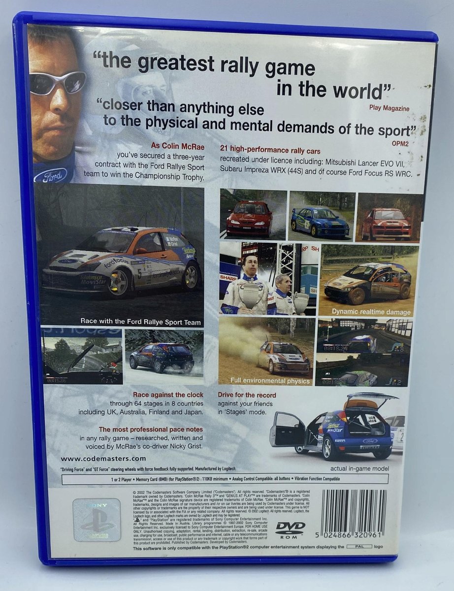 Colin McRae Rally 3 PS2 – Sony PlayStation 2 – Edition Complète PAL