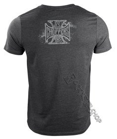 T-shirt West Coast Choppers Homme - Logo Personnalisé - Gris Foncé - 60% Coton - Neuf étiqueté