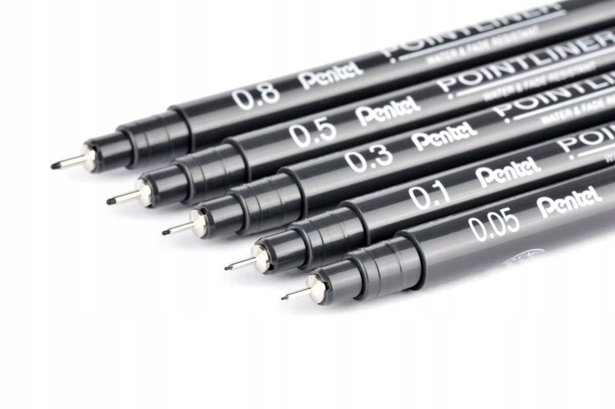 Cienkopis Kalibrowany Pointliner Czarny S20P-05A Pentel