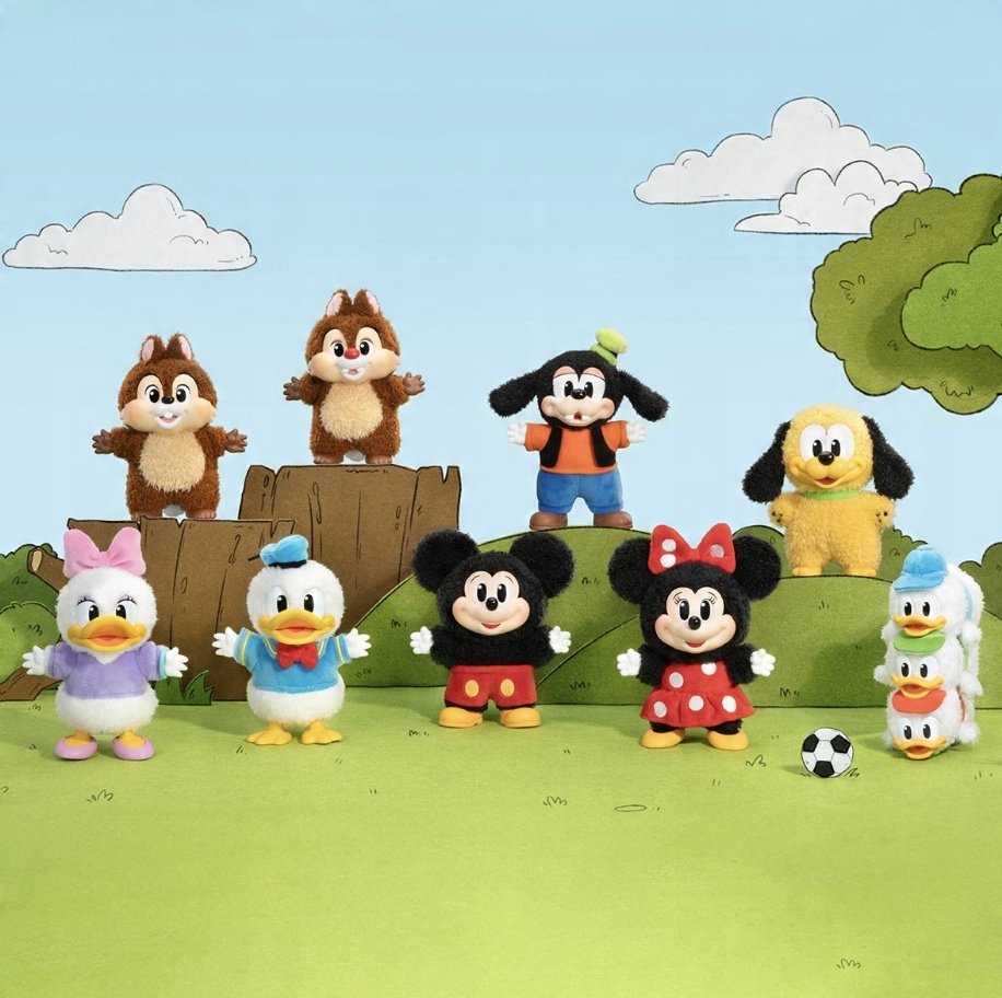 POPMART Mickey Family セット Original Pop Mart Mickey Family Cute Together Keychain Figures