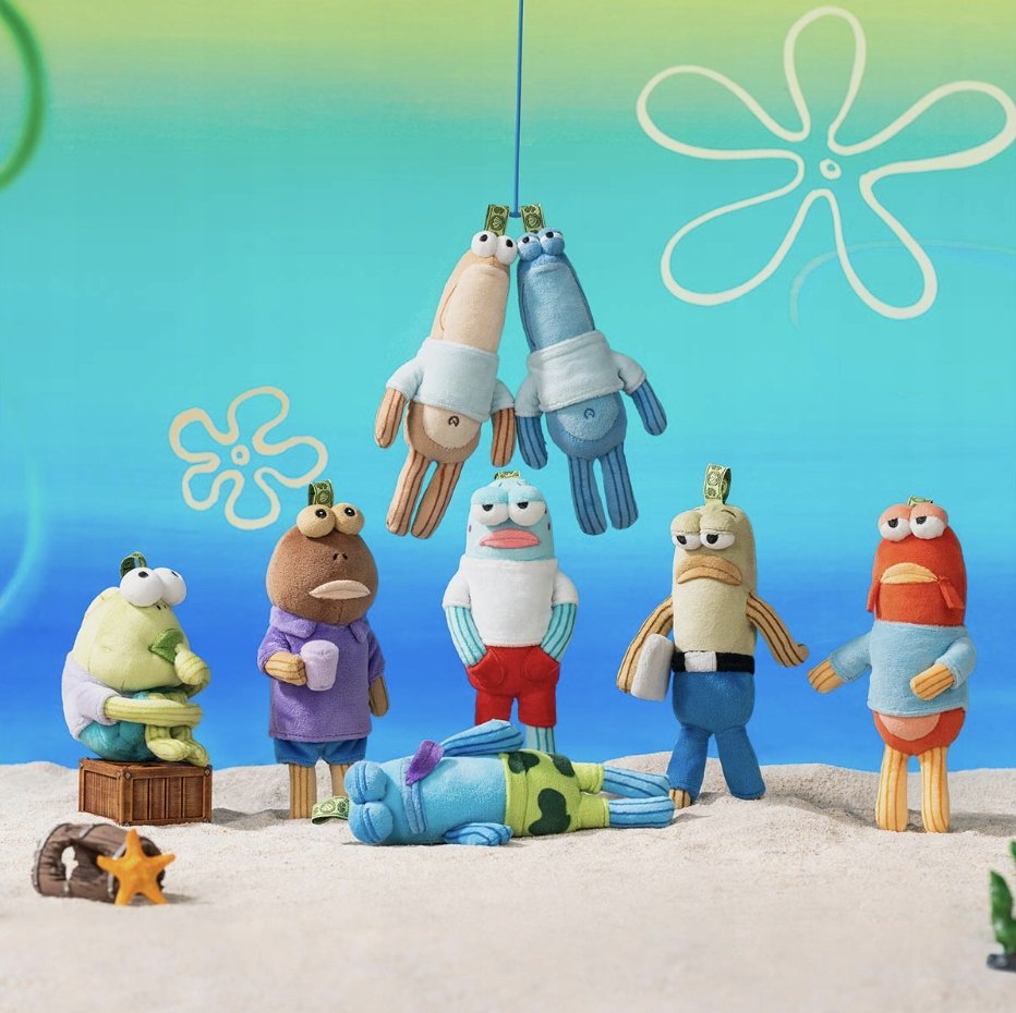 SpongeBob Bikini Bottom Buddies ぬいぐるみ ORIGINAL POP MART SpongeBob Bikini Bottom Buddies Brelok