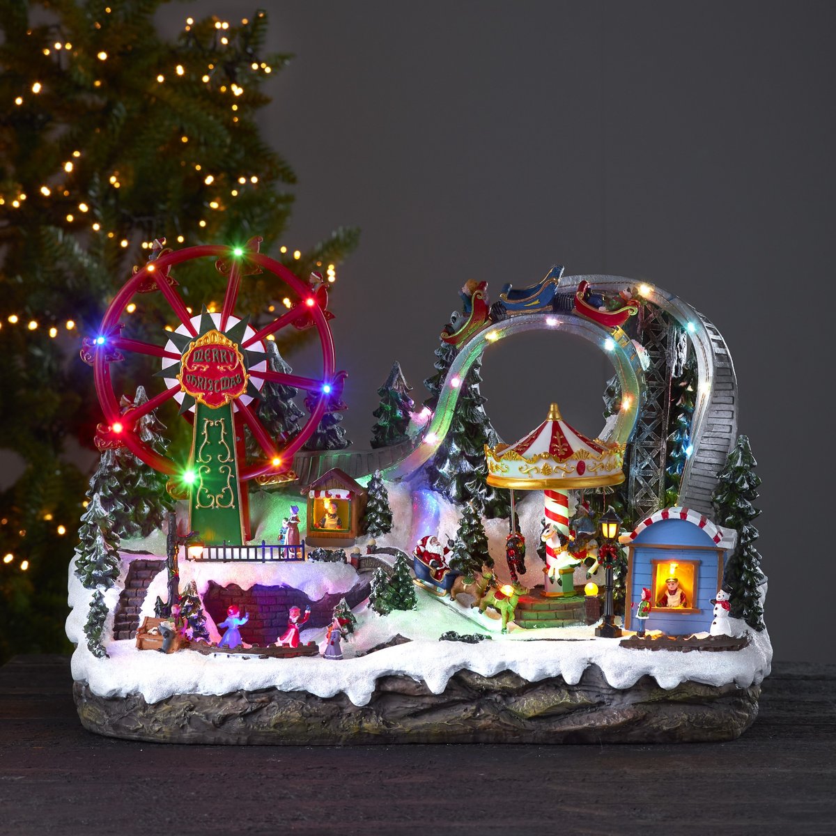 Pozytywka świąteczna wesołe miasteczko Led LARGEVILLE - STAR