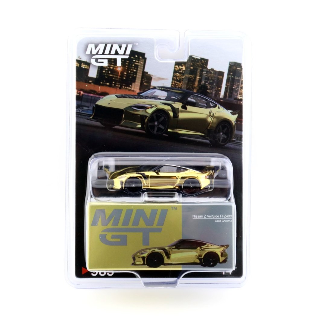MINI GT Nissan Z VeilSide FFZ400 Gold Chrome LHD MGT00985-BL