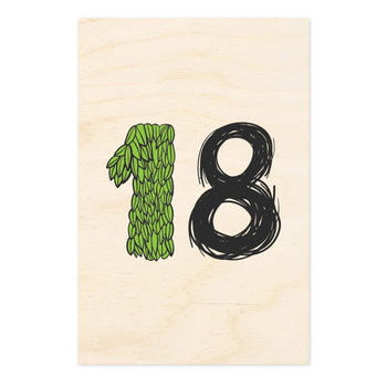 18 lat - drewniana kartka urodzinowa - Inna marka