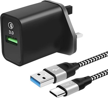 18 W Wtyczka Ładowarki Brytyjskiej Z Kablem Usb I Kablem Typu C - Inny producent