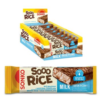 18x SONKO SOOO Rice Baton ryżowy w czekoladzie mlecznej 16g - Inna marka