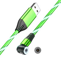 1M Kabel Magnetyczny 540st ŚWIECĄCY 1 adapter 4 KOLORY