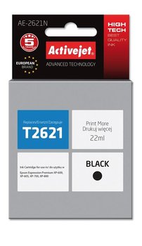 1x Tusz ActiveJet Do Epson T2621 22ml Black - ActiveJet