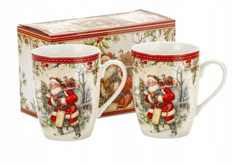 2 CUDOWNE KUBKI PORCELANOWE Z MIKOŁAJEM 360 ML. W STARYM STYLU 360 ml - Karuzela Prezentów