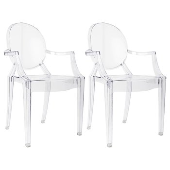 2 krzesła Louis Ghost transparentne - BMDesign