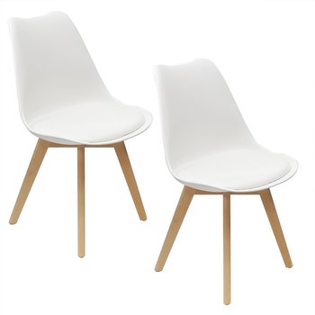 2 krzesła NORDEN białe - BMDesign