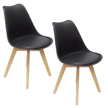 2 krzesła NORDEN czarne - BMDesign