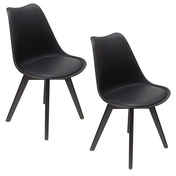 2 Krzesła NORDEN MONO czarne - BMDesign