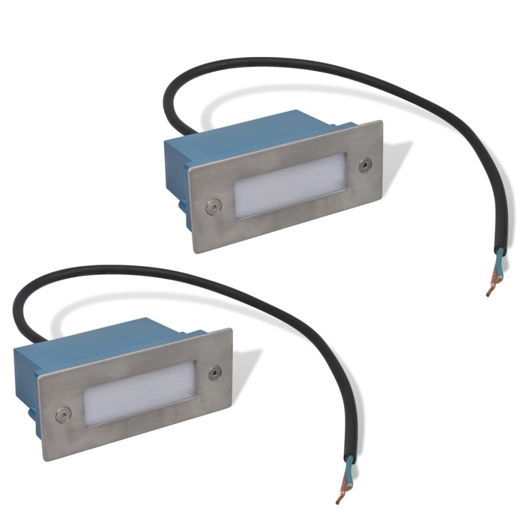 2 Lampki na schody LED w obudowie 44 x 111 x 56 mm