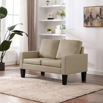 2-osobowa sofa, cappuccino, sztuczna skóra - vidaXL