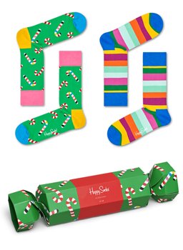 2-PACK SKARPETY HAPPY SOCKS - CRACKER 2PACK GIFTBOX XPOL02-7302-41-46 - Happy Socks