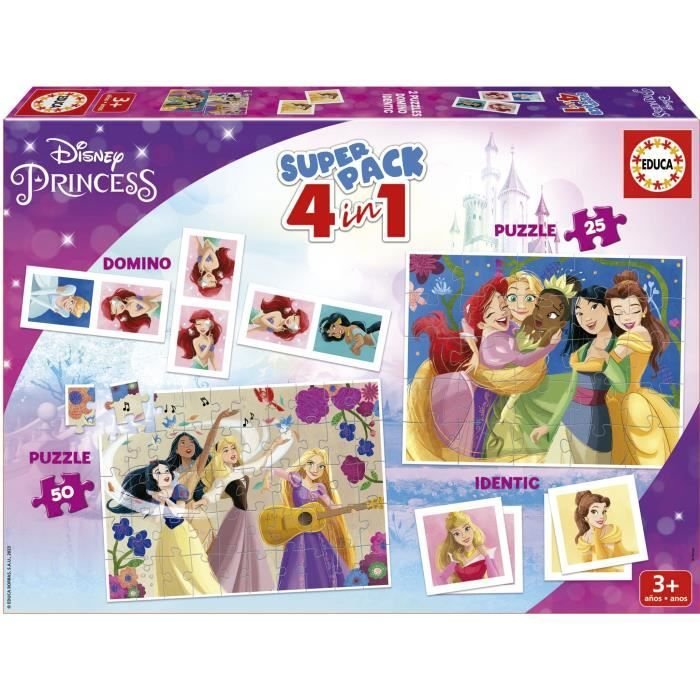 2 podstawowe gry edukacyjne i 2 puzzle - EDUCA - Educa® Superpak Disney ...