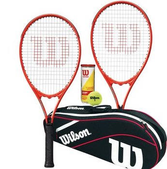 2 Rakiety Wilson Pro Staff Precision XL 110 Torba Advantage Czarno-Czerwona - Inna marka