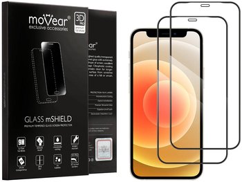 2 szt. moVear 3D PRO-E - Szkło hartowane do Apple iPhone 12 Mini (5.4") na Cały Ekran Do Etui, fullGlue, 9H - moVear