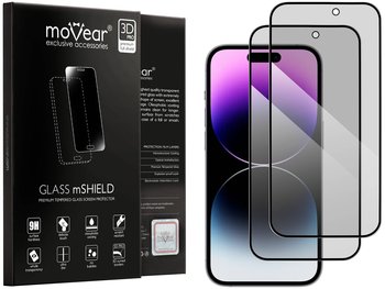 2 Szt. moVear 3D Pro Privacy - Prywatyzujące Szkło Hartowane Do Apple Iphone 14 Pro Max (6.7") Na Cały Ekran Antyspy, Fullglue, 9H - moVear