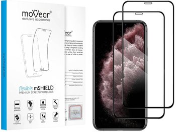2 szt. moVear flexible 3D PRO - Pancerne szkło hybrydowe do Apple iPhone 11 Pro Max / Xs MAX (6.5") na Cały Ekran Premium, fullGlue, 8H+ - moVear