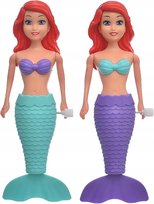 2 sztuki ZESTAW LALKA SYRENKA laleczka do KĄPIELI pływająca rude włosy
