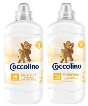 2 x COCCOLINO Sensitive Almond & Cashmere Balm Delikatny płyn do płukania tkanin 1,45l (58 prań) o zapachu białego migdału - Coccolino