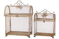 2 x Klatka Dekoracyjna Postarzana Ozdobna Wysoka Metalowa Retro Vintage Inna marka