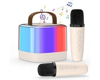 2 x Mikrofon bezprzewodowy + głośnik bluetooth Zestaw Karaoke Lamex - Lamex
