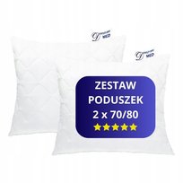 2 X PODUSZKA ANTYALERGICZNA 70X80 KOMPLET MEDIC PIKOWANA ZAMEK PROD. POLSKI
