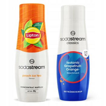 2 x syrop Sodastream Lipton Ice Tea Peach + isotonic Grejpfrut Pomarańcza - SodaStream