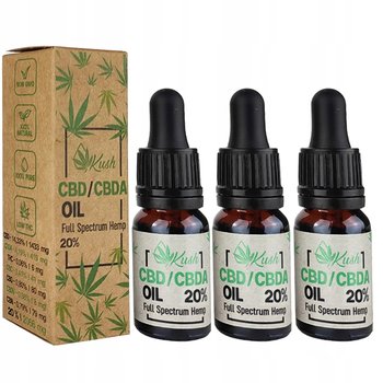 20% olejek KONOPNY CBD + CBDA | THC CBG CBN | RAW Full Spectrum | 3 x 10ml - Kush CBD