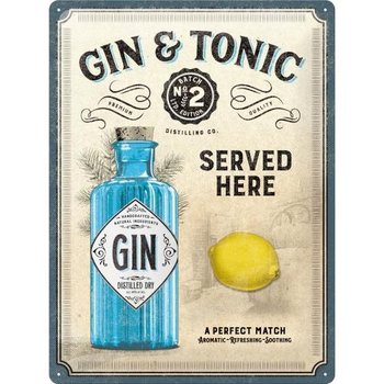 23273 Plakat 30x40cm Gin & Tonic Served - Nostalgic-Art Merchandising Gmb